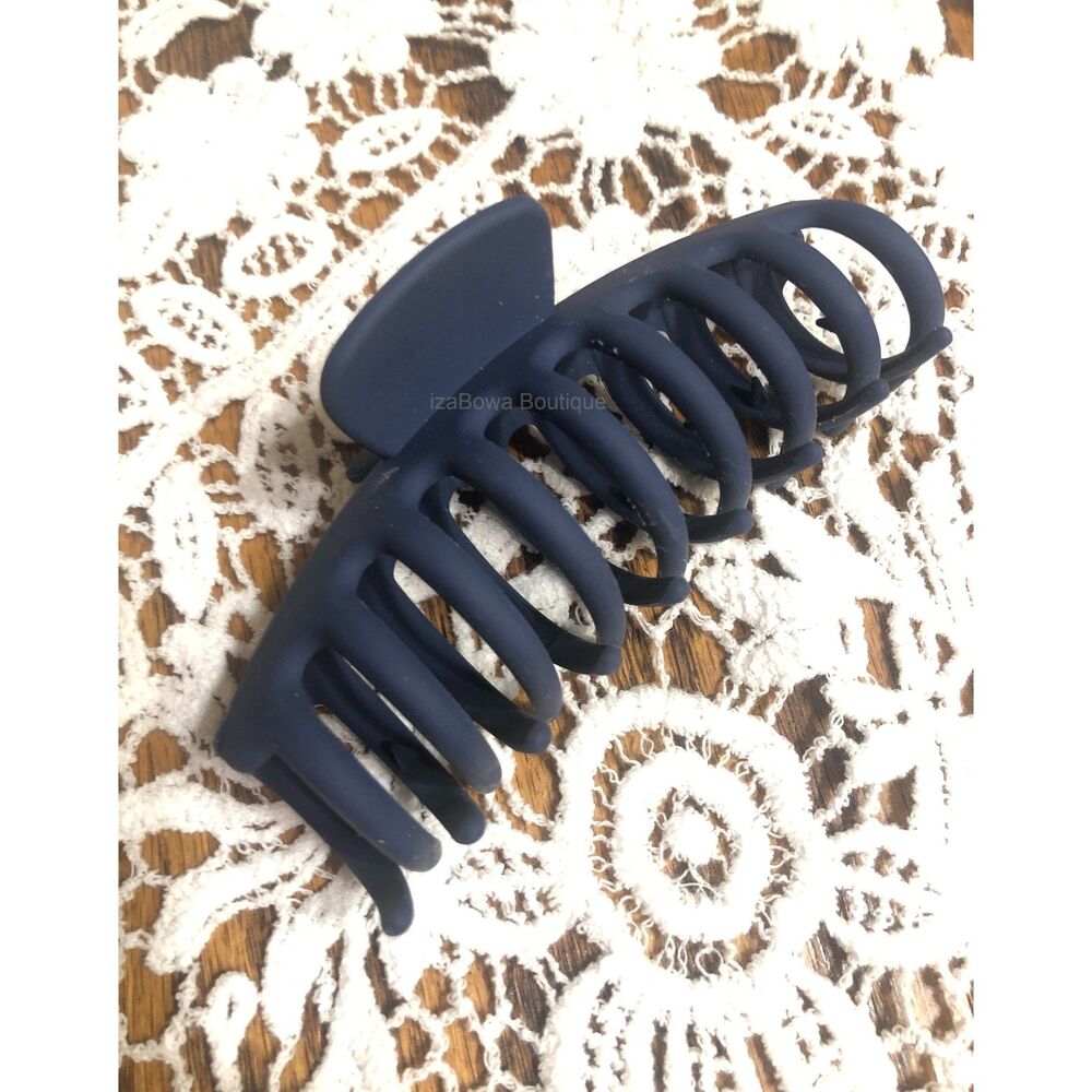 Dark Blue Big Claw Hair Clips in Matte Finish  CL4123  NWT boutique